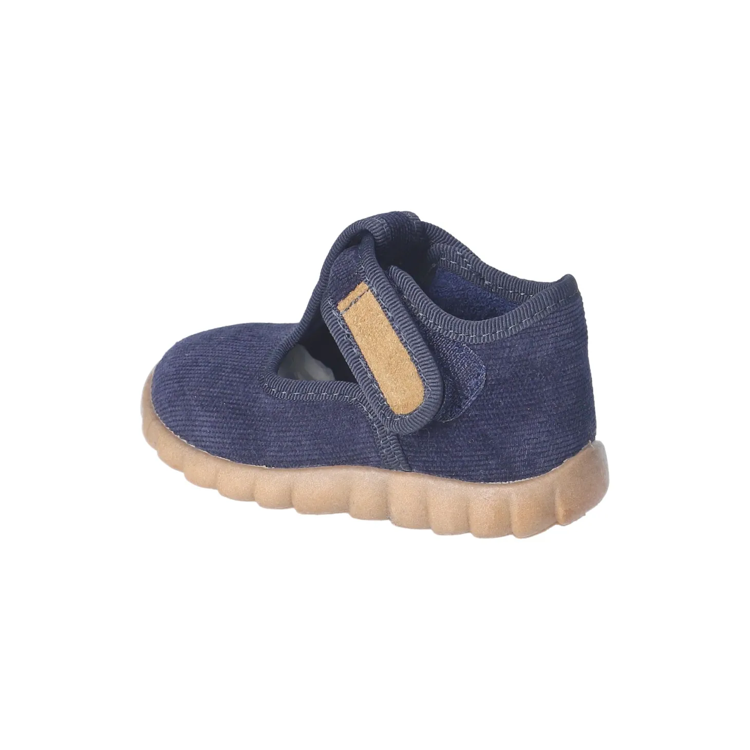 Kinder Klett-Hausschuhe Blau