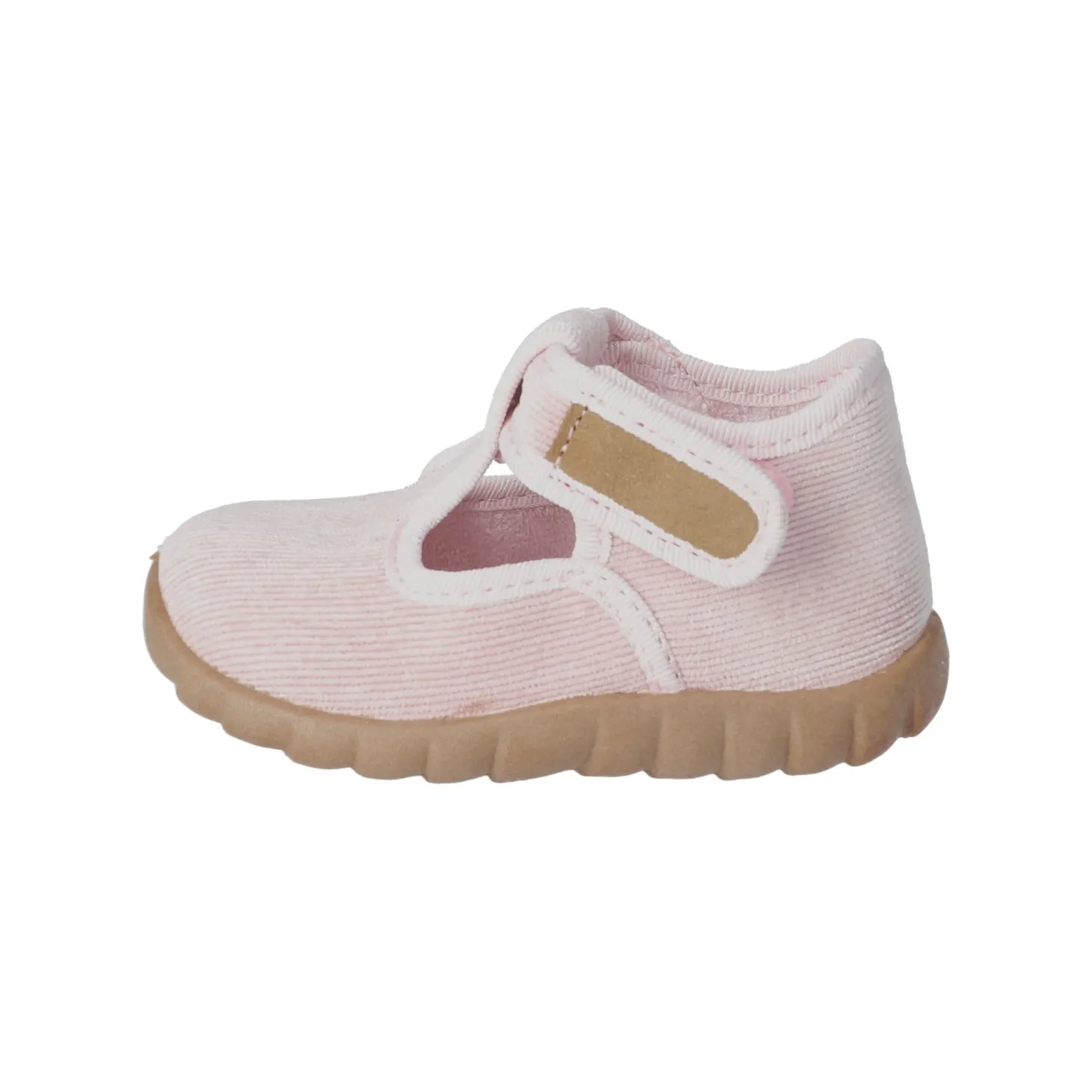 Kinder Klett-Hausschuhe Rosa